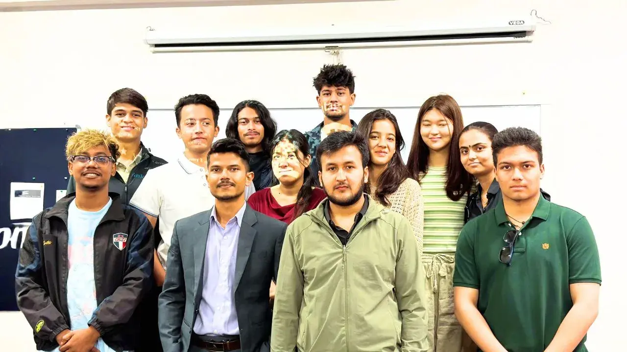 Ravindra Yadav during an AI session at ACE International Business School