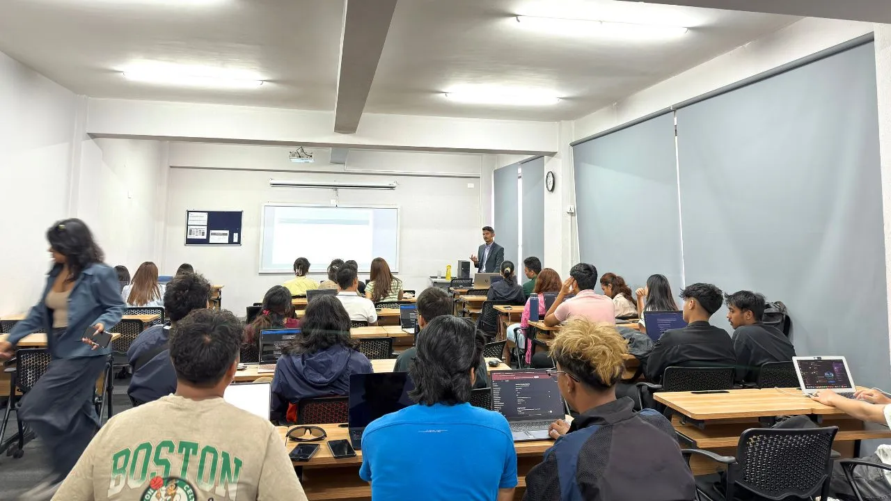Ravindra Yadav delivering AI training at ACE International Business School