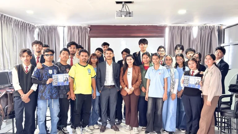 Ravindra Yadav leading a generative AI session at Quest International College