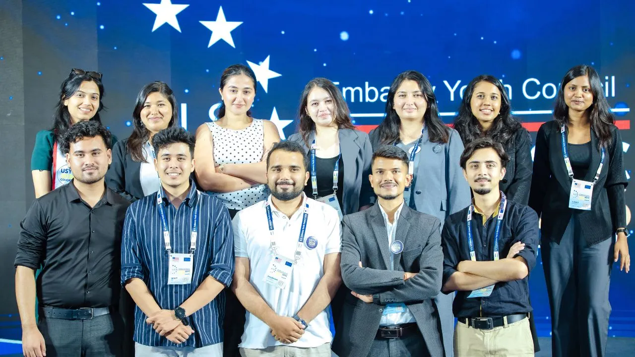 Ravindra Yadav with the U.S. Embassy Youth Council Nepal 2026 team