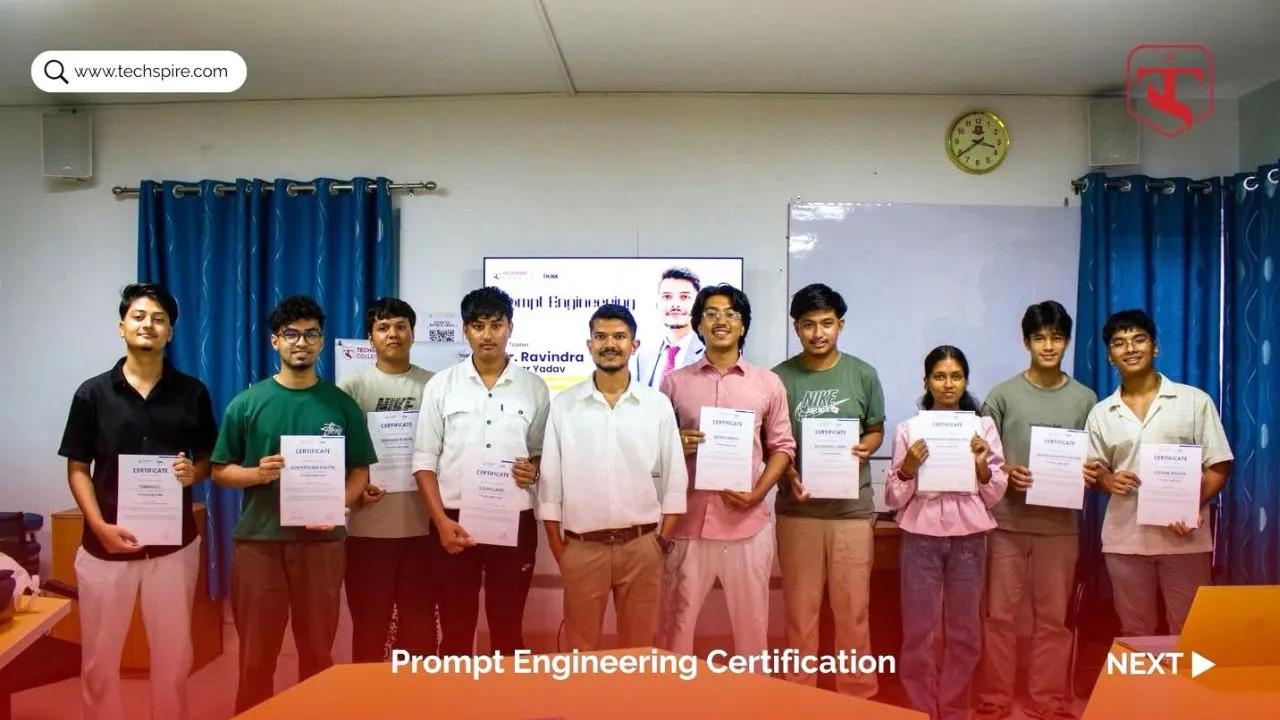 AI training session with Ravindra Yadav at Techspire College